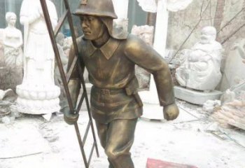 廣場消防員雕塑 公園卡通雕塑 抽象擺件