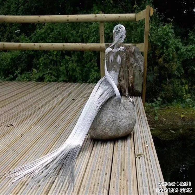 大型美人魚雕塑 歐式步行街雕塑 彩繪動(dòng)漫雕塑