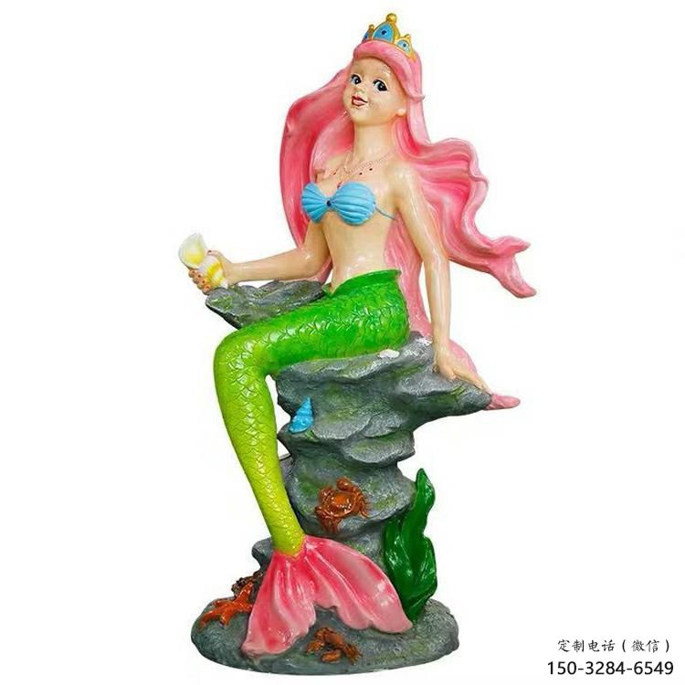廣場(chǎng)美人魚雕塑 公園動(dòng)漫雕塑 抽象擺件
