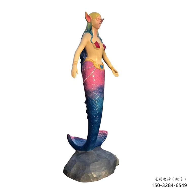 美人魚雕塑 廣場(chǎng)卡通雕塑 門口小品