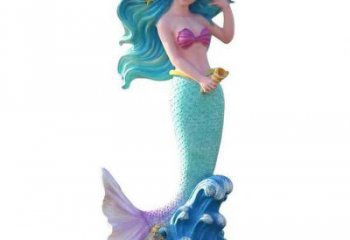 創意美人魚雕塑 步行街店門口雕塑 卡通小品