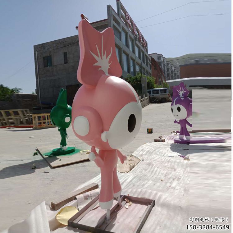 農(nóng)村福娃雕塑 抽象藝術(shù)體育雕塑 烤漆奧運雕塑