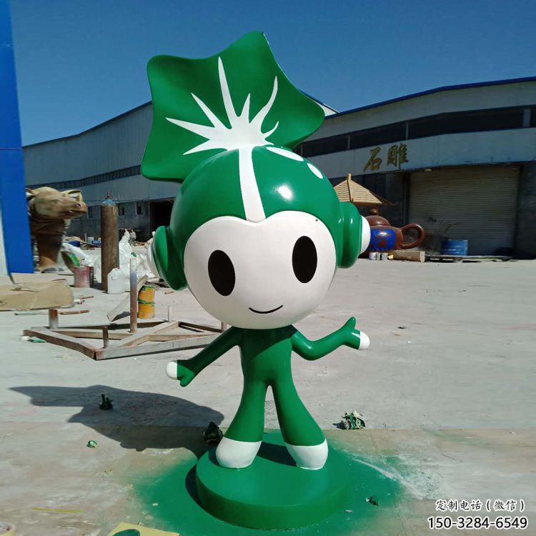 商業街福娃雕塑 烤漆體育雕塑 彩繪奧運雕塑