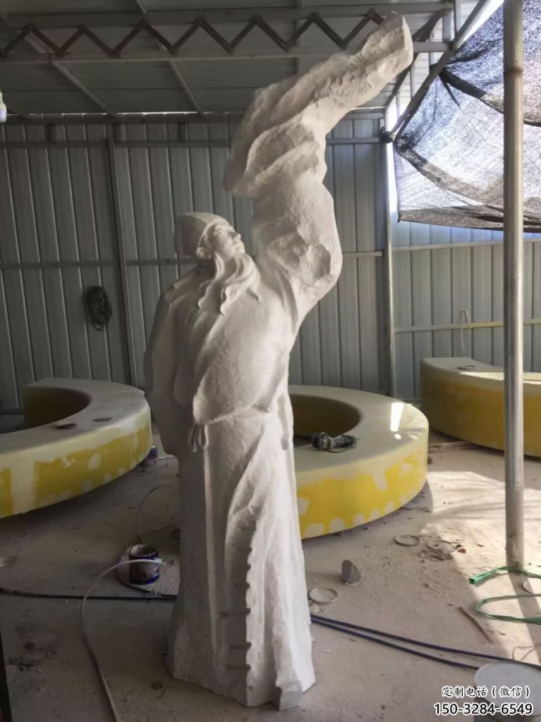 李白雕塑 抽象藝術人物雕塑 烤漆詩人雕塑