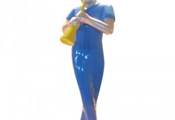 村口吹拉彈唱雕塑 啞光音樂雕塑 公園音樂人雕塑