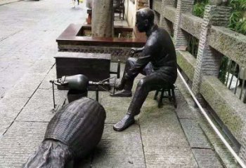 房地產(chǎn)爆米花雕塑 景觀民俗雕塑 鑄銅小吃雕塑