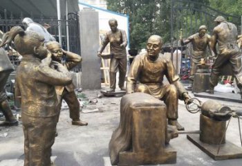 農村爆米花雕塑 抽象藝術民俗雕塑 烤漆小吃雕塑