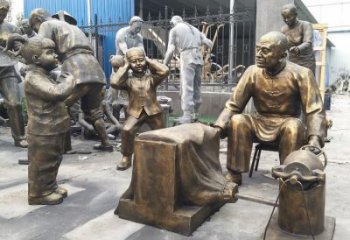 商業街爆米花雕塑 烤漆民俗雕塑 彩繪小吃雕塑