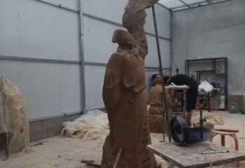 戶外李白雕塑 噴漆景觀古代雕塑 鑄銅詩人雕塑