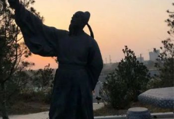 街道李白雕塑 現代景觀人物雕塑 彩繪詩人雕塑