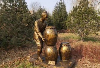 街道釀酒雕塑 現代景觀酒文化雕塑 彩繪民俗雕塑