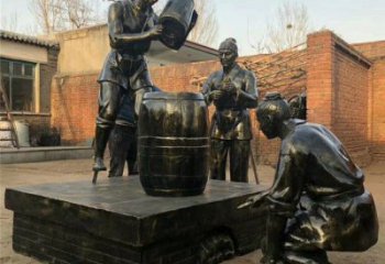 街頭釀酒雕塑 大型別墅區酒文化雕塑 戶外酒文化雕塑