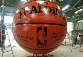 現(xiàn)代籃球雕塑 大型別墅區(qū)球體雕塑 彩繪球類雕塑