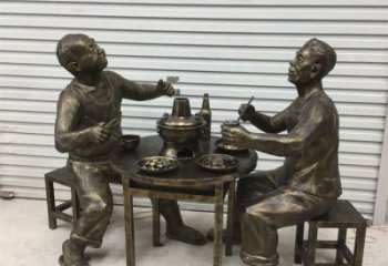 商業(yè)街火鍋雕塑 烤漆民俗雕塑 彩繪小吃文化雕塑