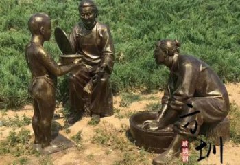 農村孝道雕塑 抽象藝術人物雕塑 烤漆文化雕塑