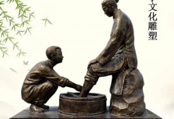 庭院孝道雕塑 公園草地古代雕塑 鍛造文化雕塑