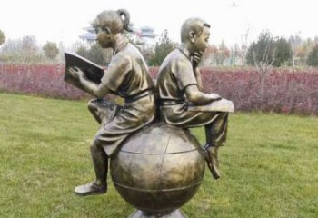 公園讀書雕塑 酒店門口雕塑 仿真擺件