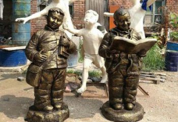 門(mén)口讀書(shū)雕塑 售樓處學(xué)校雕塑 仿真小品