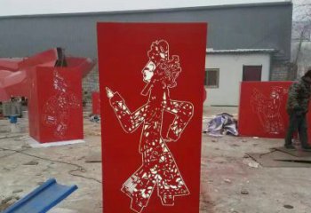 別墅區(qū)皮影雕塑 仿真?zhèn)鹘y(tǒng)雕塑 大型雕塑