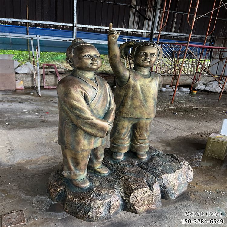 看書雕塑 景觀美陳人物雕塑 現(xiàn)代學(xué)生雕塑