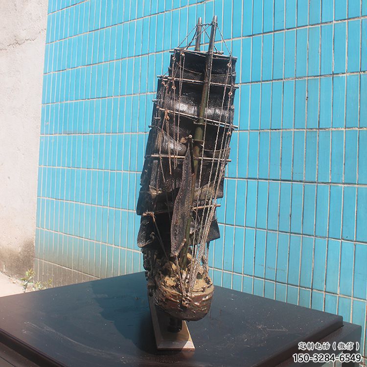 園林揚帆雕塑 大型遠航雕塑 中式風帆雕塑