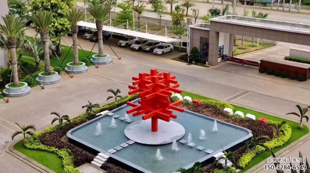 燈光中國結雕塑 餐飲店雕塑 商業街文化雕塑