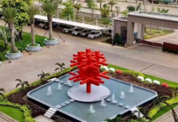 燈光中國(guó)結(jié)雕塑 餐飲店雕塑 商業(yè)街文化雕塑