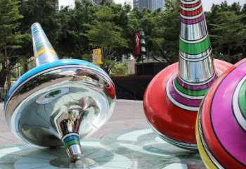 步行街陀螺雕塑 游樂場景觀雕塑 鑄造地標雕塑