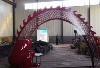 大門雕塑 抽象藝術雕塑 烤漆拱門雕塑