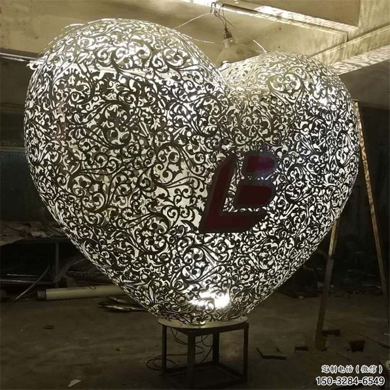 愛(ài)心雕塑 公園賓館雕塑 彩繪雕塑