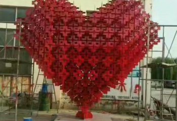 酒店心形雕塑 景觀美陳雕塑 現代愛情雕塑