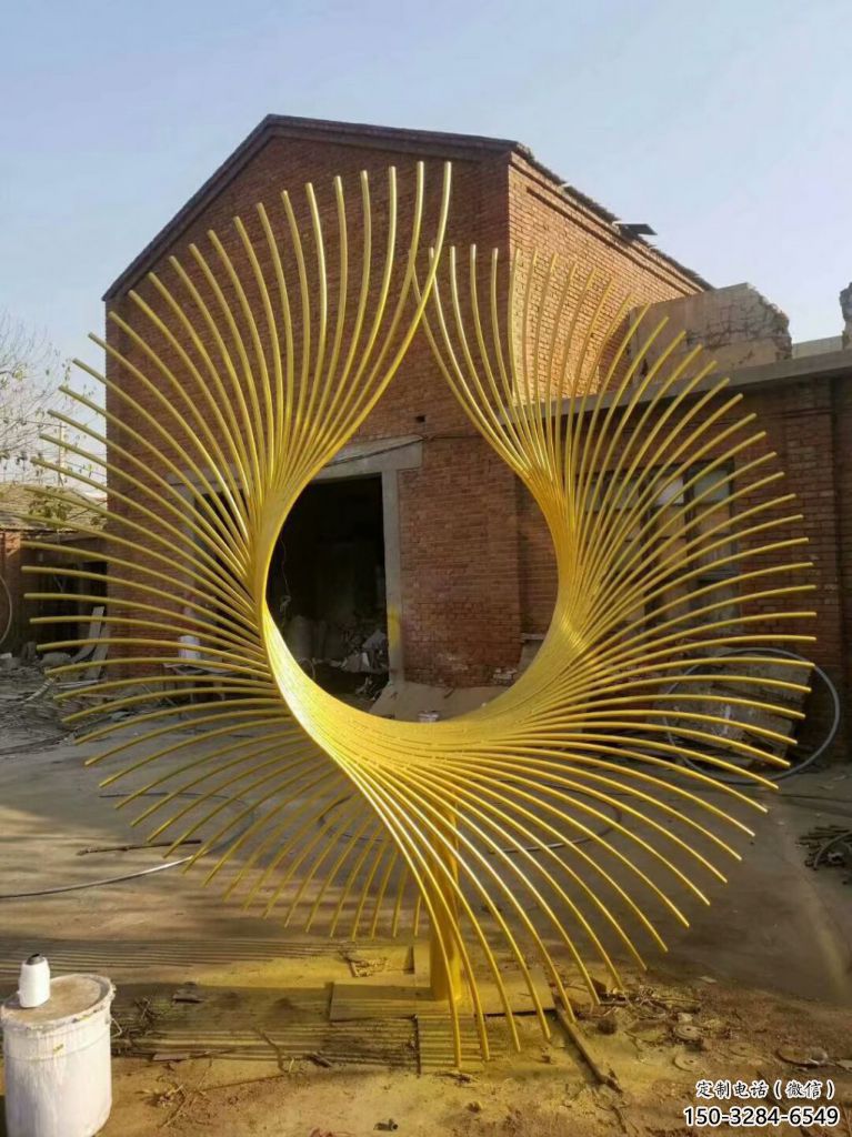 酒店鳳尾雕塑 景觀展翅造型 現(xiàn)代雕塑