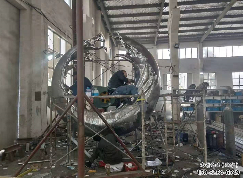 別墅區浪花雕塑 大型別墅區波浪雕塑 剪影波浪雕塑