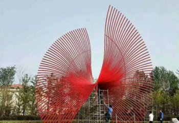 步行街鳳尾雕塑 游樂場展翅造型 鑄造雕塑