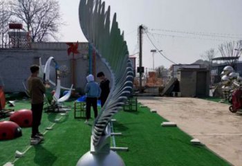 室內(nèi)鳳尾雕塑 仿真展翅造型 大型雕塑