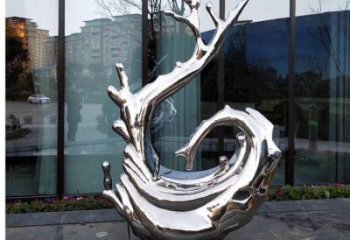 街道浪花雕塑 現代海浪雕塑 彩繪波浪雕塑