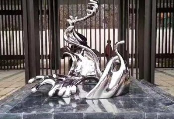 浪花雕塑 抽象藝術(shù)波浪雕塑 烤漆波浪雕塑