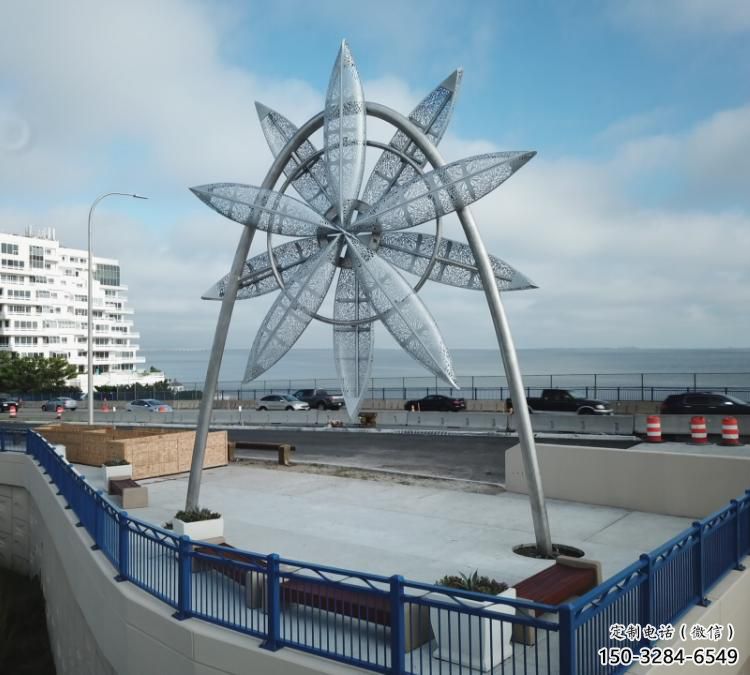 商業街風車雕塑 烤漆旋轉雕塑 彩繪旋轉雕塑