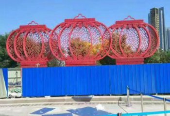 燈籠雕塑 拉絲雕塑 步行街雕塑