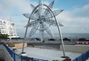 商業街風車雕塑 烤漆旋轉雕塑 彩繪旋轉雕塑