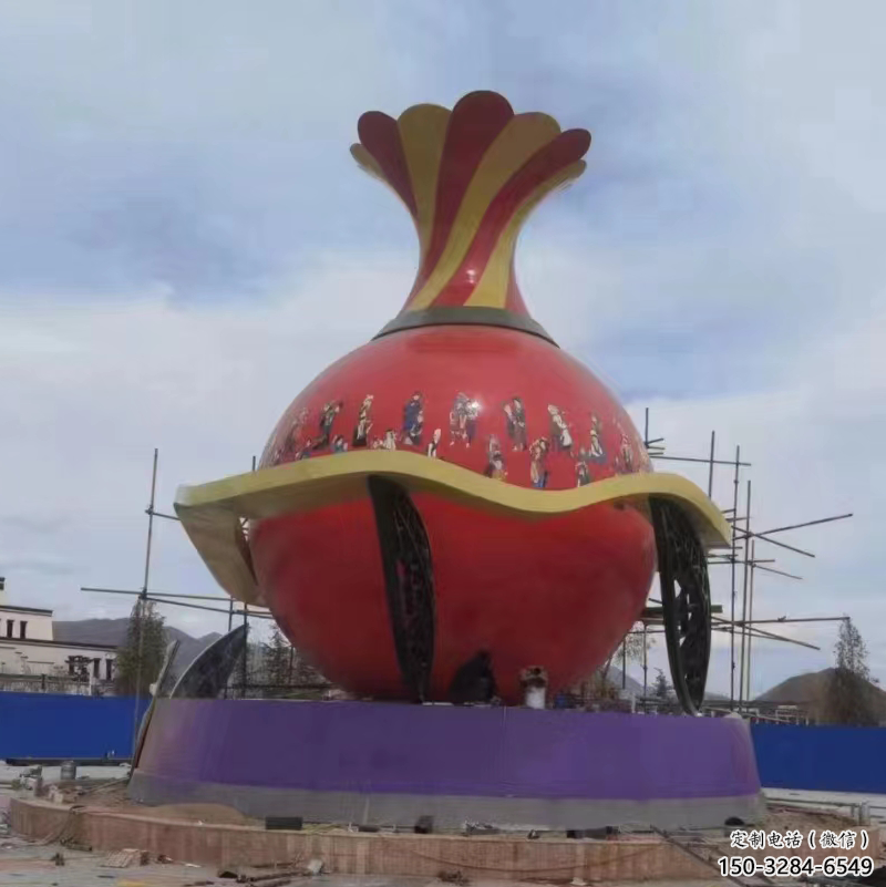 大門口花瓶雕塑 發(fā)光公園雕塑 仿真瓶子雕塑