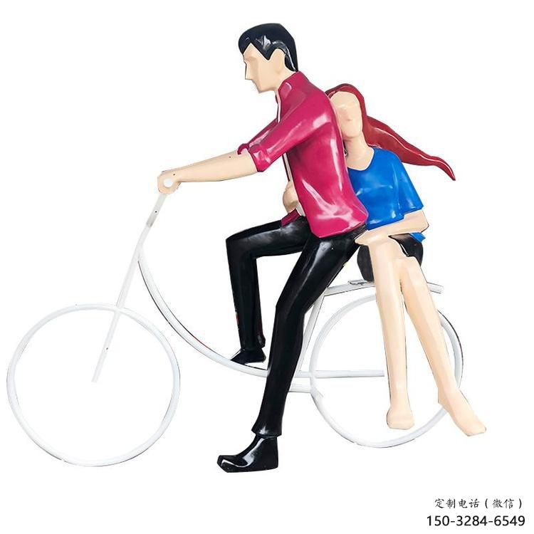 自行車雕塑制作 鑄造公園體育雕塑 歐式運(yùn)動(dòng)員雕塑