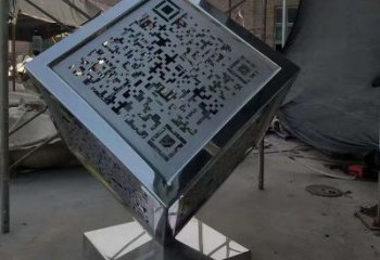 街道正方形雕塑 現(xiàn)代正方體雕塑 彩繪方塊雕塑