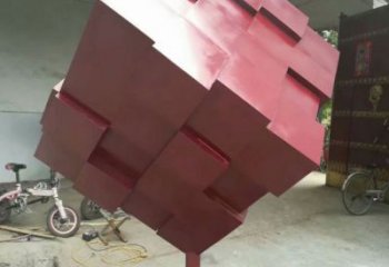 水景正方形雕塑 彩繪剪紙方塊雕塑 現代正方體雕塑