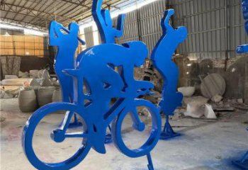 園林自行車雕塑 大型體育雕塑 中式運(yùn)動(dòng)員雕塑