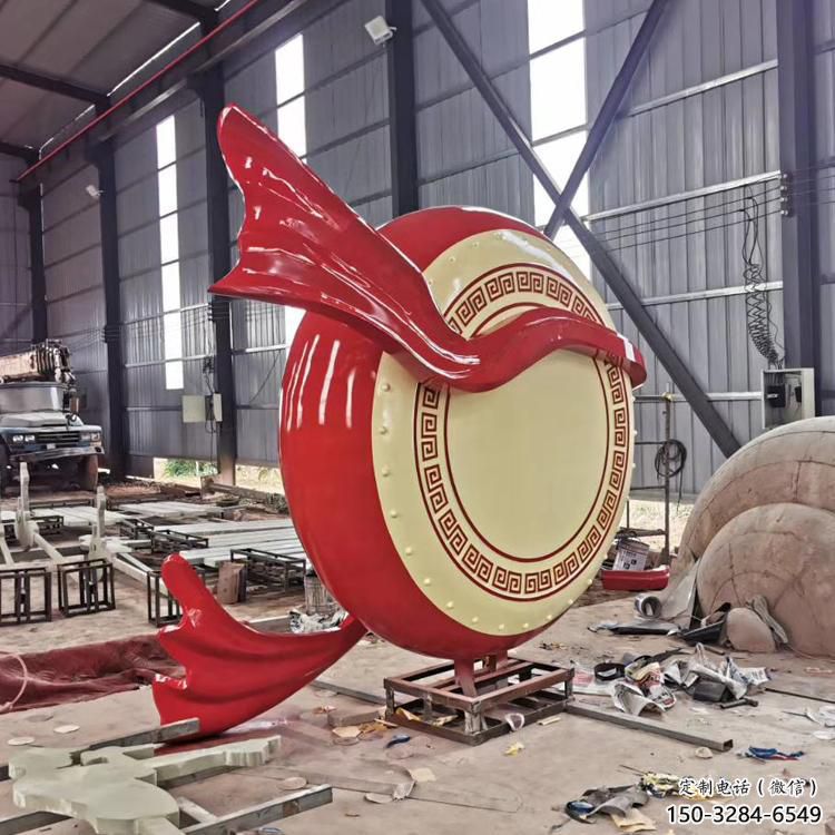 房地產大鼓雕塑 現代鑼鼓雕塑 幾何雕塑