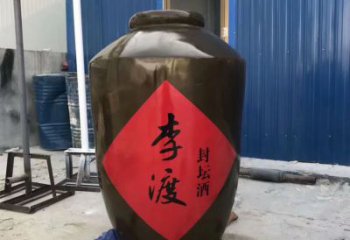 街頭酒壇子雕塑 大型別墅區(qū)酒壇雕塑 鋼管酒文化雕塑