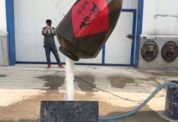 園林酒壇子雕塑 大型酒文化雕塑 中式酒壇雕塑