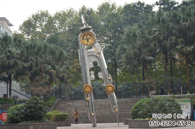 政府圓規(guī)雕塑 仿真景觀雕塑 烤漆標(biāo)識(shí)雕塑