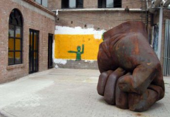 拳頭雕塑 仿真握拳雕塑 大型手勢雕塑